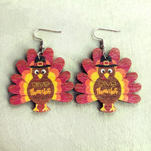 Thanksgiving Turkey Drop Earrings Style A One Size