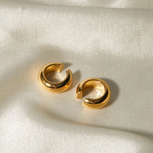 Stainless Steel Letter C Shape Clip On Earrings Gold One Size
