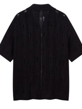 Men's Zip Up Openwork Cardigan