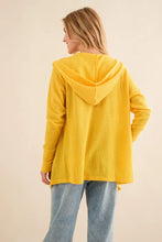 And The Why Full Size Thermal Hooded Open Front Cardigan with Pockets Woman Outerwear