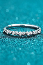Moissanite Rhodium-Plated Half-Eternity Ring Rings
