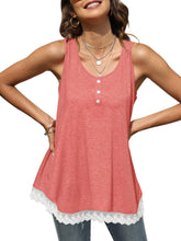 Lace Trim Wide Strap Tank Top Tanks & Camis
