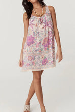 Multicolour Floral Tie Neck Sleeveless Mini Dress