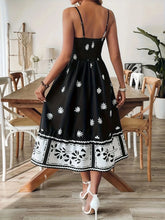 Floral Print Spaghetti Strap Midi Dress