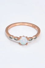 Opal Contrast Platinum-Plated Ring Rings
