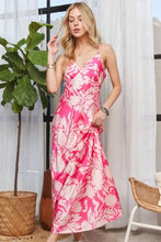 ADORA Print Spaghetti Strap Maxi Dress PINK Casual Dresses