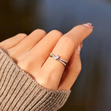 925 Sterling silver Inlaid Zircon Heart Open Ring Rings