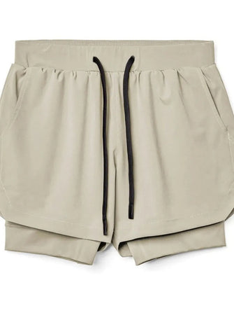 Men's Drawstring Active Shorts Khaki