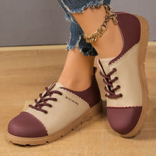 Color Block Lace Up Sneakers Burgundy Woman Sneakers