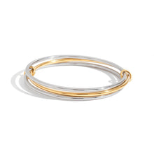 Two-Tone Multi-Layered Bangle Bracelet