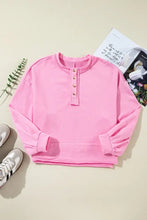 Half Button Long Sleeve Sweatshirt Woman Sweatshirts