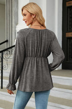 Round Neck Flounce Sleeve Blouse Woman Blouses