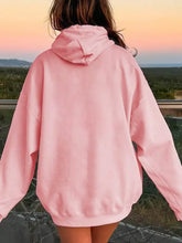 Drawstring Dropped Shoulder Hoodie Woman Sweatshirts