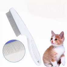 Peigne à dents fines pour enlever les poils d'animaux avec des dents en acier inoxydable pour le pelage de l'animal