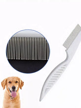 Peigne à dents fines pour enlever les poils d'animaux avec des dents en acier inoxydable pour le pelage de l'animal