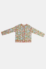 Floral Button Up Long Sleeve Winter Coat Woman Outerwear