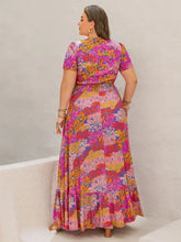 Floral Buttoned Maxi Dress in Viscose with Slit Maxi Dresses