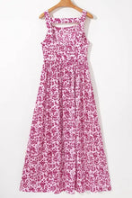 Floral Cutout Back Square Neck Maxi Dress Woman Maxi Dress