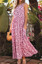 Floral Cutout Back Square Neck Maxi Dress Woman Maxi Dress
