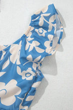 Floral Flutter Shoulder Tiered Flowy Midi Dress Casual Dresses