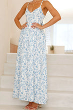 Floral Print Backless Maxi Dress with Bow and Ruched Detailing