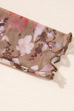 Floral Mesh Sheer Long Sleeve Top for Women Woman T Shirts