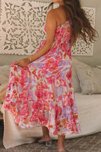 Floral One-Shoulder Smocked Maxi Dress