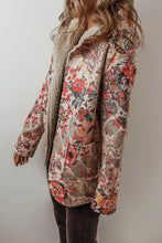 Floral Paisley Hooded Sherpa Lined Jacket for Women