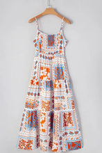 Floral Patchwork Tiered Maxi Dress Casual Dresses