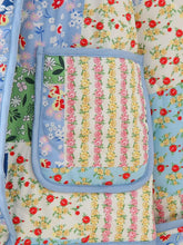 Floral Patchwork Quilted Jacket with Pockets