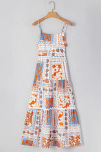 Floral Patchwork Tiered Maxi Dress Casual Dresses