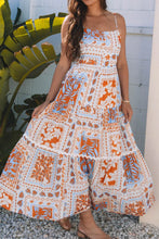 Floral Patchwork Tiered Maxi Dress