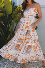 Floral Patchwork Tiered Maxi Dress Casual Dresses