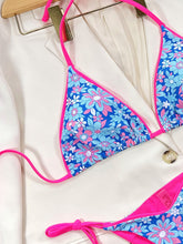 Floral Pink Bikini with Adjustable Cup Height and Removable Padding