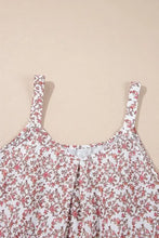 Floral Pleated Detail Scoop Neck Tank Tanks & Camis