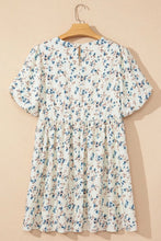 Floral Print Casual Mini Dress in Polyester