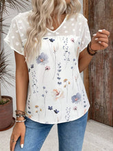 Floral Print Flutter Sleeve Casual Blouse for Women