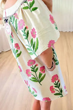 Floral Print Flutter Sleeve Summer Mini Dress Woman Casual Dress