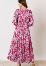 Floral Print Maxi Dress in Polyester