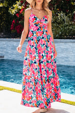 Floral Print Maxi Dress in Polyester Floral