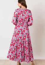 Floral Print Maxi Dress in Polyester Maxi Dresses