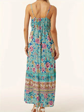 Floral Print Maxi Dress with Stretchy Polyester Blend