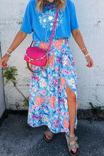 Floral Print Maxi Skirt with Slit for Women