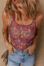 Floral Print Mesh Bodysuit in Stretchy Polyester Blend Woman Bodysuits