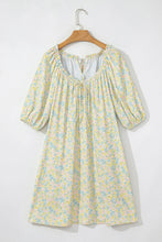 Floral Print Mini Dress Casual 100 Percent Polyester