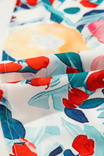 Floral Print Mini Dress with Black Trim and Ruffled Details Casual Dresses