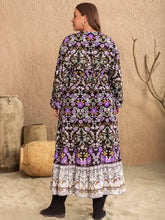 Floral Print Plus Size Maxi Dress Sleeve Length Viscose Maxi Dresses