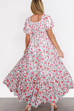 Floral Print Polyester Maxi Midi Dress