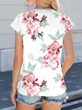 Floral Print Short Sleeve Women's Top Woman T Shirts