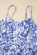 Floral Print Spaghetti Strap High Waist Dress Casual Dresses